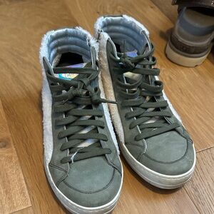P448 Green High-Top Sneakers
